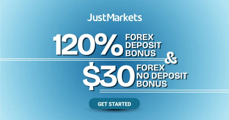 JustMarkets 2024 New Offer 120% Forex Deposit Bonus