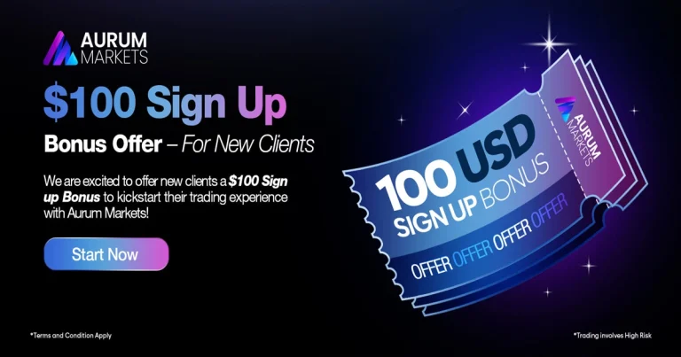 Receive a Free Welcome Bonus of $100 at Aurum Markets