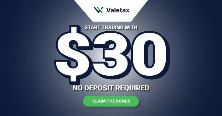 Valetax $30 Free Forex Welcome Bonus for SouthAsian Traders