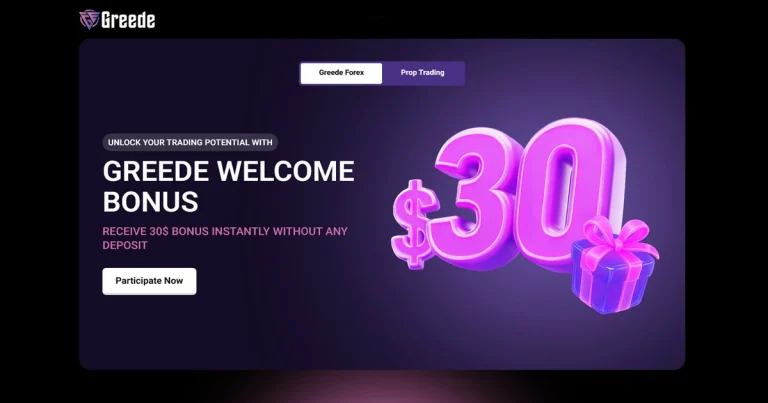 Greede offers an $30 Welcome Forex Bonus Account