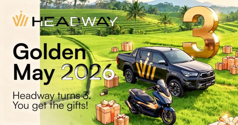 Headway 3rd Anniversary Golden May Giveaway, How to Enter Today